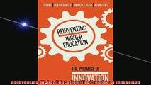 EBOOK ONLINE  Reinventing Higher Education The Promise of Innovation  BOOK ONLINE