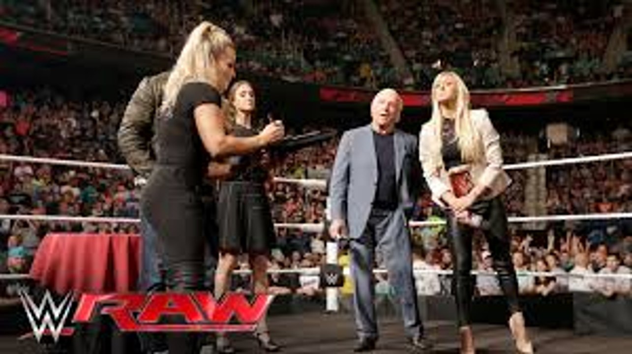 Natalya & Charlotte collide during the WWE Women's Championship Contract Signing Raw, May 16, 2016