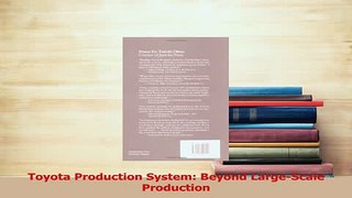 Download  Toyota Production System Beyond LargeScale Production Ebook Free