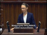 Poseł Małgorzata Golińska - Wystąpienie z dnia 12 maja 2016 roku.