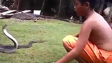 baby with snake