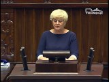 Poseł Małgorzata Pępek - Wystąpienie z dnia 12 maja 2016 roku.