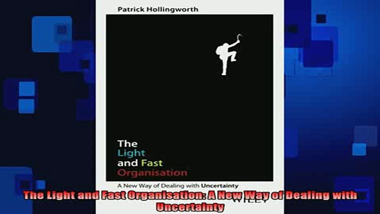 READ FREE Ebooks  The Light and Fast Organisation A New Way of Dealing with Uncertainty Online Free