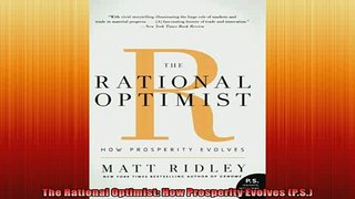 Free book  The Rational Optimist How Prosperity Evolves PS