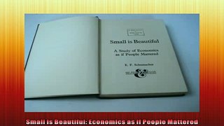 Most popular  Small is Beautiful Economics as if People Mattered