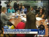 Presidente del IESS explica los detalles de la venta del Hotel Quito