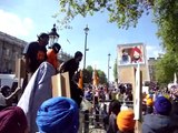 Sikhs protesters at 10 downing street get caught in crossfire form anti edl and edl protesters
