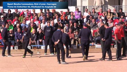 Barrages, seconde phase de poules, Super 16 masculin, Sport Boules, Lyon 2016