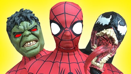 Spiderman & Hulk & Venom & Duck - Funny Dream! Superhero Fun Movie In Real Life (1080p)