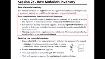 Session 26 - Raw Materials Inventory