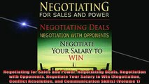 READ book  Negotiating for Sales and Power Negotiating Deals Negotiation with Opponents Negotiate Free Online