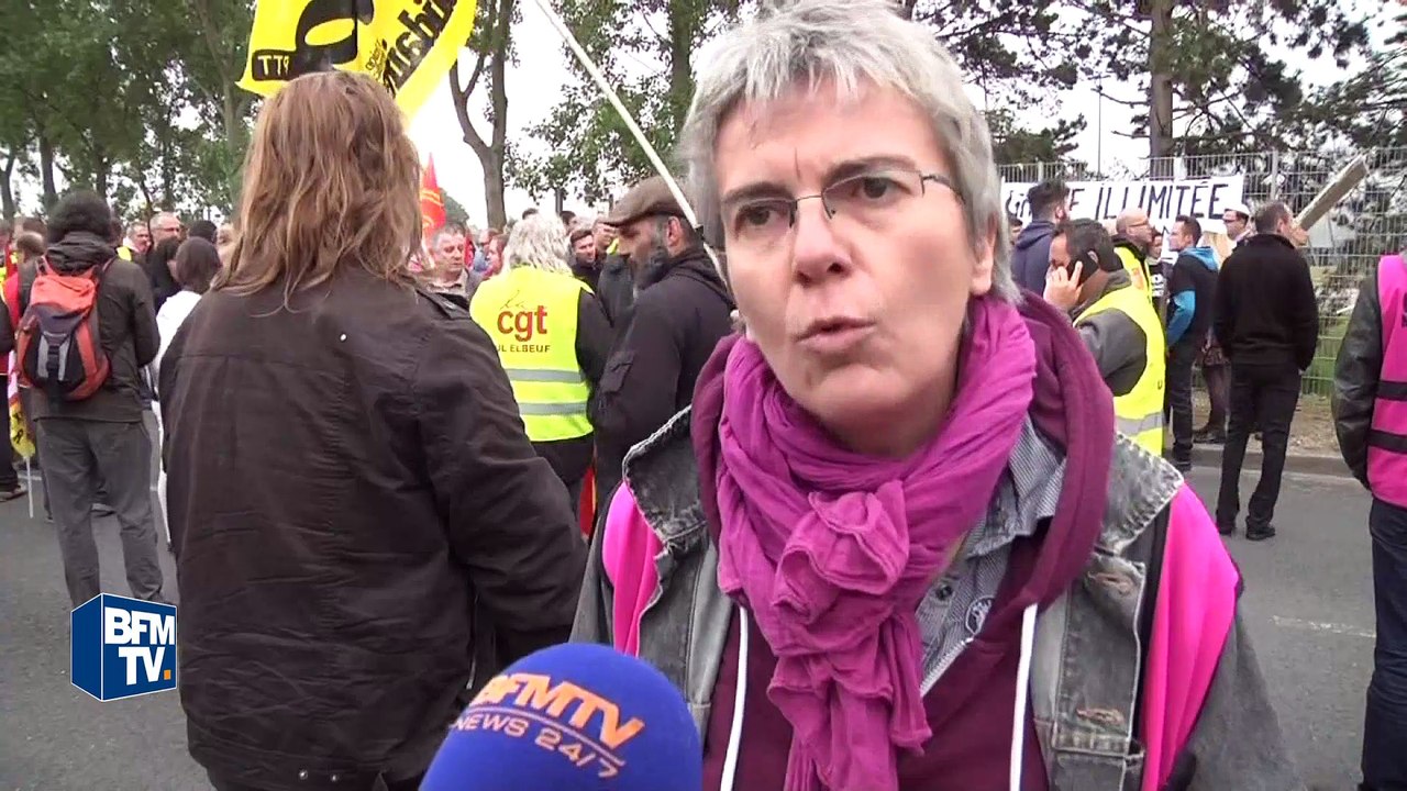 Hollande en Normandie: "On aurait bien aimé lui dire deux mots", dit une syndicaliste