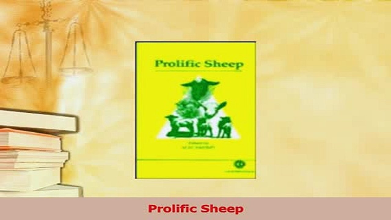 Read  Prolific Sheep Ebook Free