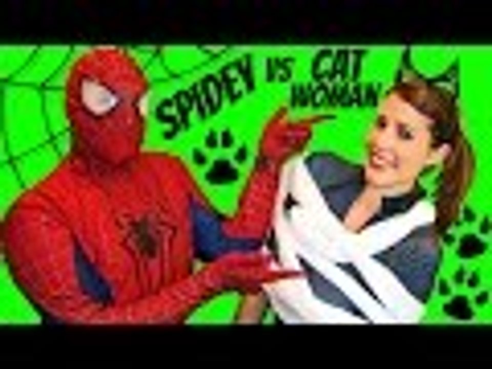 Disney | SPIDERMAN vs CATWOMAN Superheroes In Real Life Villains IRL Funny Fight by DisneyCarToys