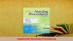 Download  Lippincott Nursing Procedures Ebook Online