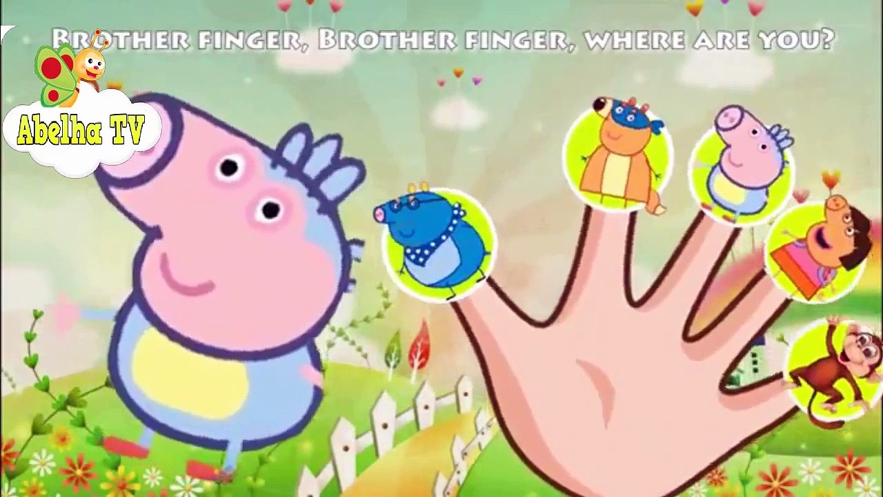 PEPPA PIG DORA THE EXPLORER  - Família dos Dedos em Português