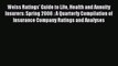 Read Weiss Ratings' Guide to Life Health and Annuity Insurers: Spring 2006 : A Quarterly Compilation