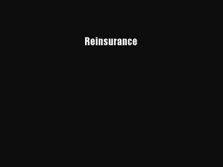 Read Reinsurance Ebook Free
