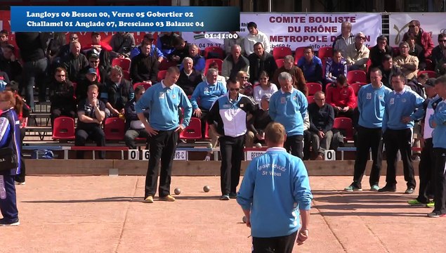 Première partie, deuxième phase de poules, Super 16 masculin, Sport Boules, Lyon 2016