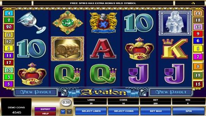 Avalon ilmainen kasino kolikkopeli Microgaming Video Esikatselu