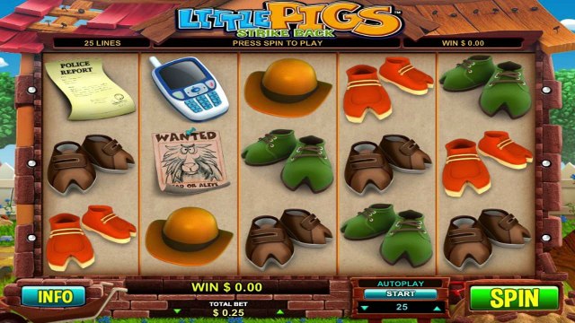 Little Pigs Strike Back ilmainen kasino kolikkopeli Leander Video Esikatselu