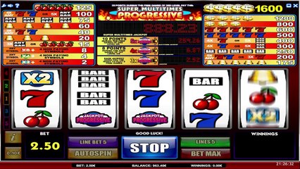 Super Multitimes Progressive ilmainen kasino kolikkopeli ISoftBet Video Esikatselu