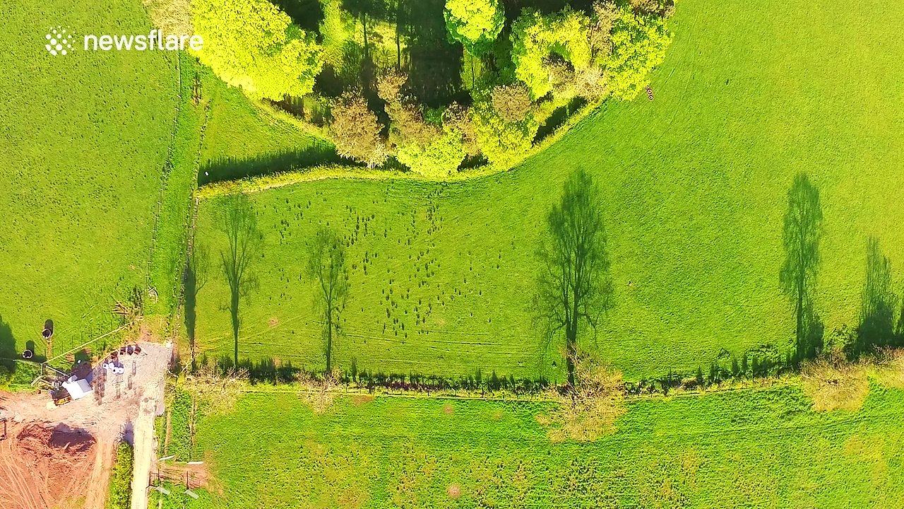 Gorgeous drone flight over Irish ring fort