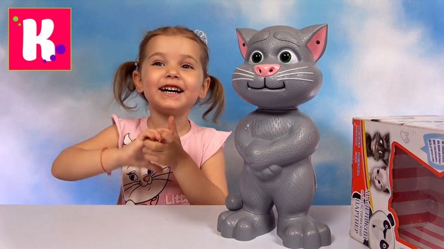 Кот Том говорящая интерактивная игрушка из компьютерной игры на канале Мисс Катя 2016 Tom Cat funny toy unboxing