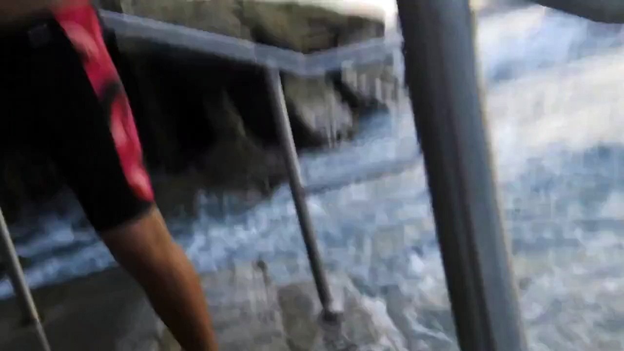 Swimming in Big Surf 10/26/15