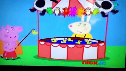 Peppa pig  mummy pig wins all the teddies  fun fair scene