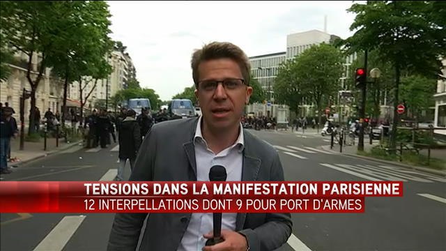 Loi Travail : des milliers de manifestants à Paris, une fin de parcours agitée - Le 17/05/2016 à 18h00