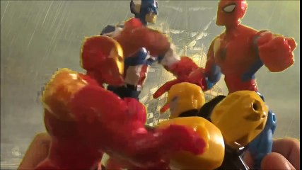 Spiderman cartoon for kids with toys,Spiderman avenger toys battle