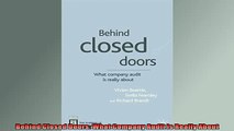Enjoyed read  Behind Closed Doors What Company Audit is Really About