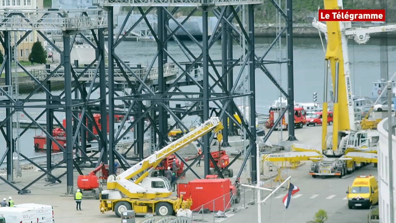 Brest. Le pylône du téléphérique s’élève