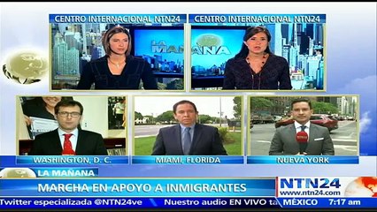 Activistas marchan hasta la Casa Blanca en apoyo a "refugiados políticos"