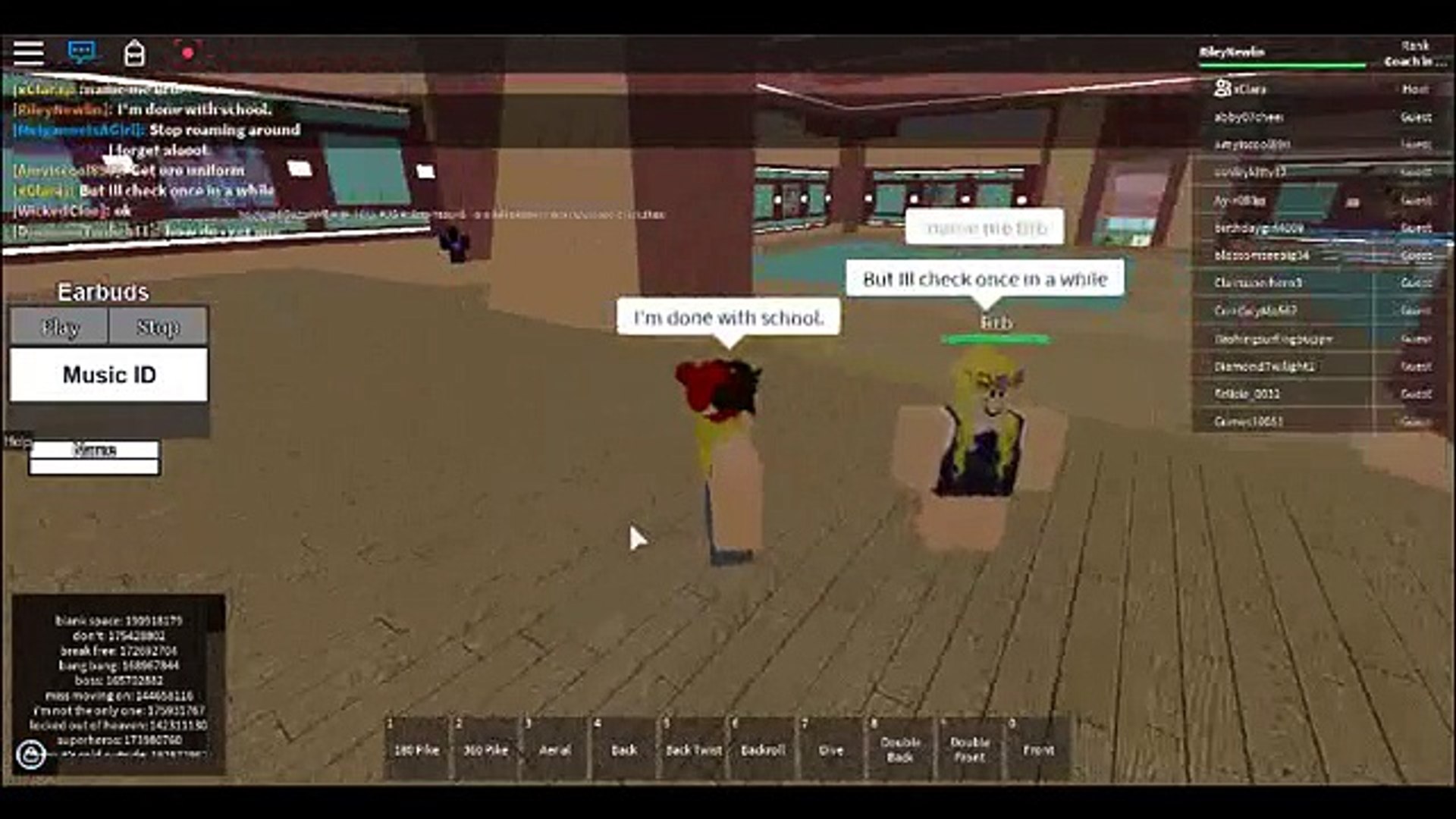 Chillin With A Troller Shooting Stars Dance Studio Roblox Video Dailymotion - shooting stars song id roblox