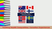 Read  Tackling Health Inequalities Canadian Experiences Ebook Free