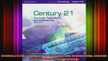 READ book  Century 21TM Computer Applications and Keyboarding Lessons 1170 Century 21 Full EBook
