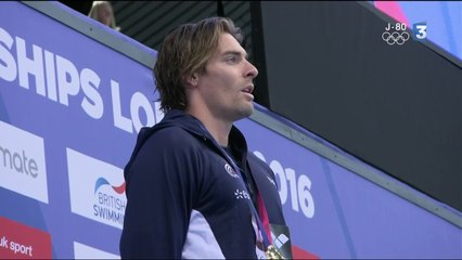 VIDEO. La Marseillaise résonne à Londres pour Camille Lacourt
