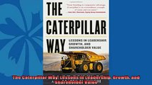 Enjoyed read  The Caterpillar Way Lessons in Leadership Growth and Shareholder Value