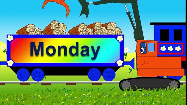 Days of the week song with Choo-Choo train. Trains cartoons for children. | HD