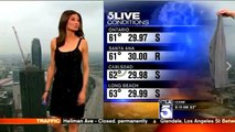 KTLA Meteorologist Liberte Chan forced to cover up revealing' black dress