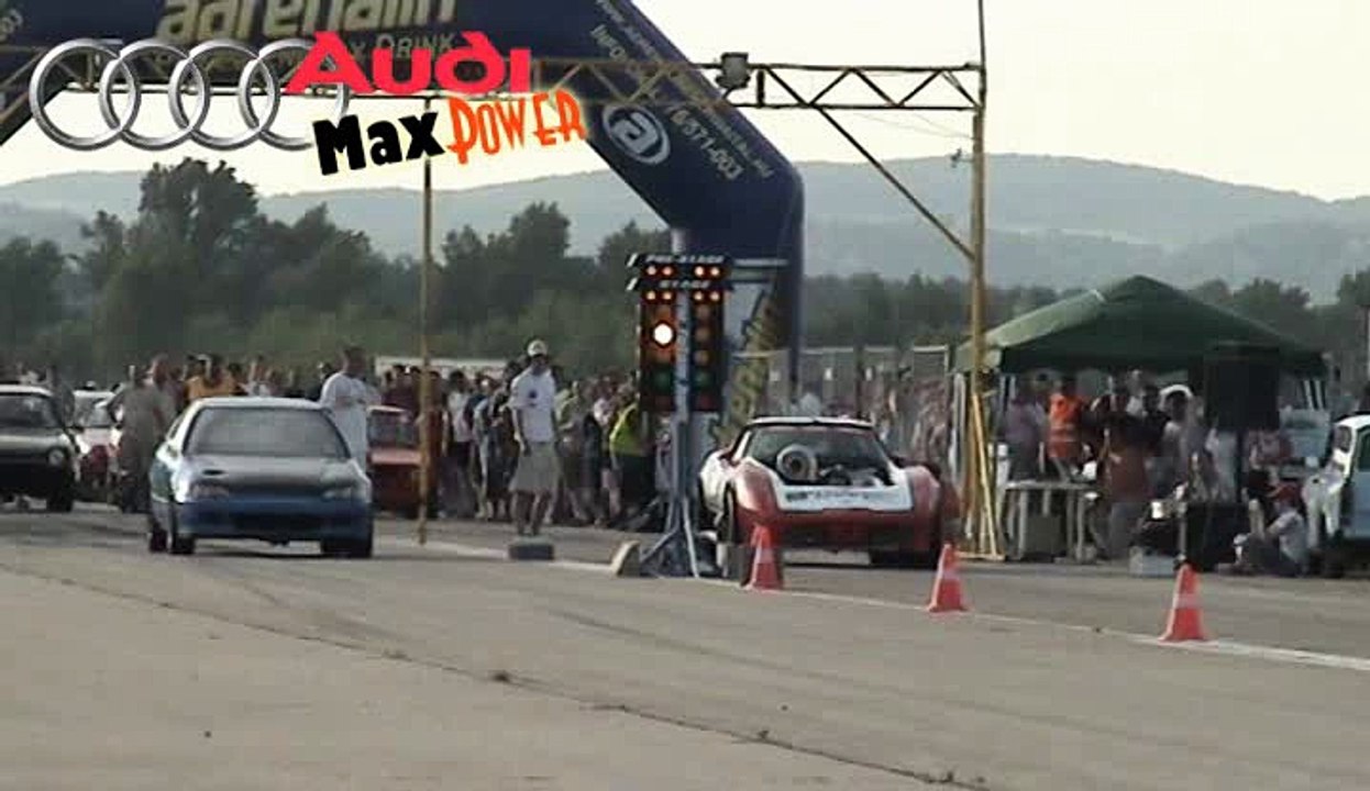 Chevrolet Corvette VTG Turbo 1200 HP Vs. Honda Civic B20