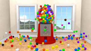 NEW Gumball Machine 3D for Children to Learn Colors - Kids Balls Surprise Learning