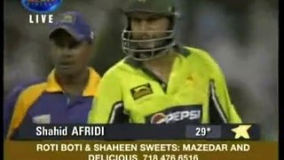 Shahid Afridi 4 4 6 6 6 6 in  one over