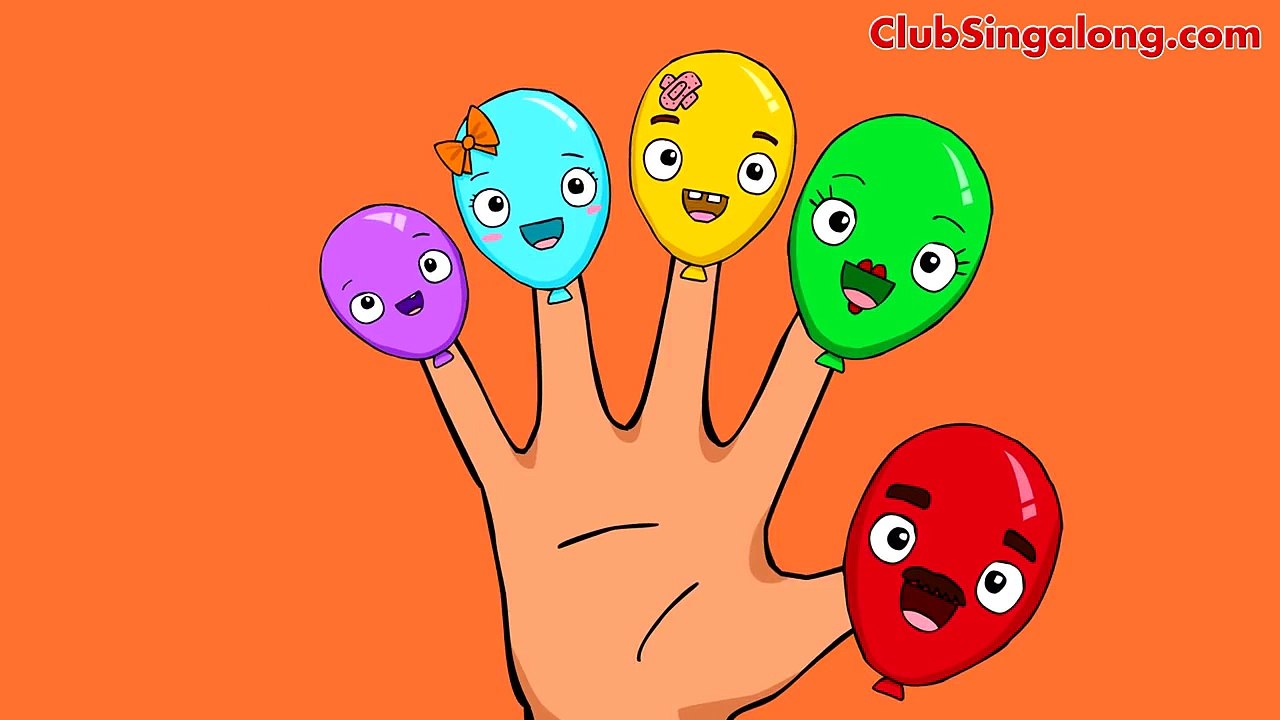 Finger Family Balloons| Childrens Educational Song, Sing A Long, Nursery Rhyme,Pre School