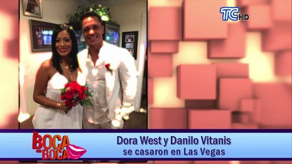 Dora West y Danilo Vitanis se casaron en Las Vegas
