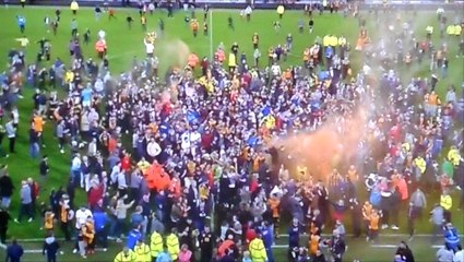 Pitch Invasion As Hull City Eliminate Derby County!