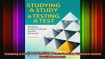 best book  Studying A Study and Testing a Test Reading Evidencebased Health Research