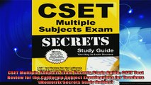 free pdf   CSET Multiple Subjects Exam Secrets Study Guide CSET Test Review for the California